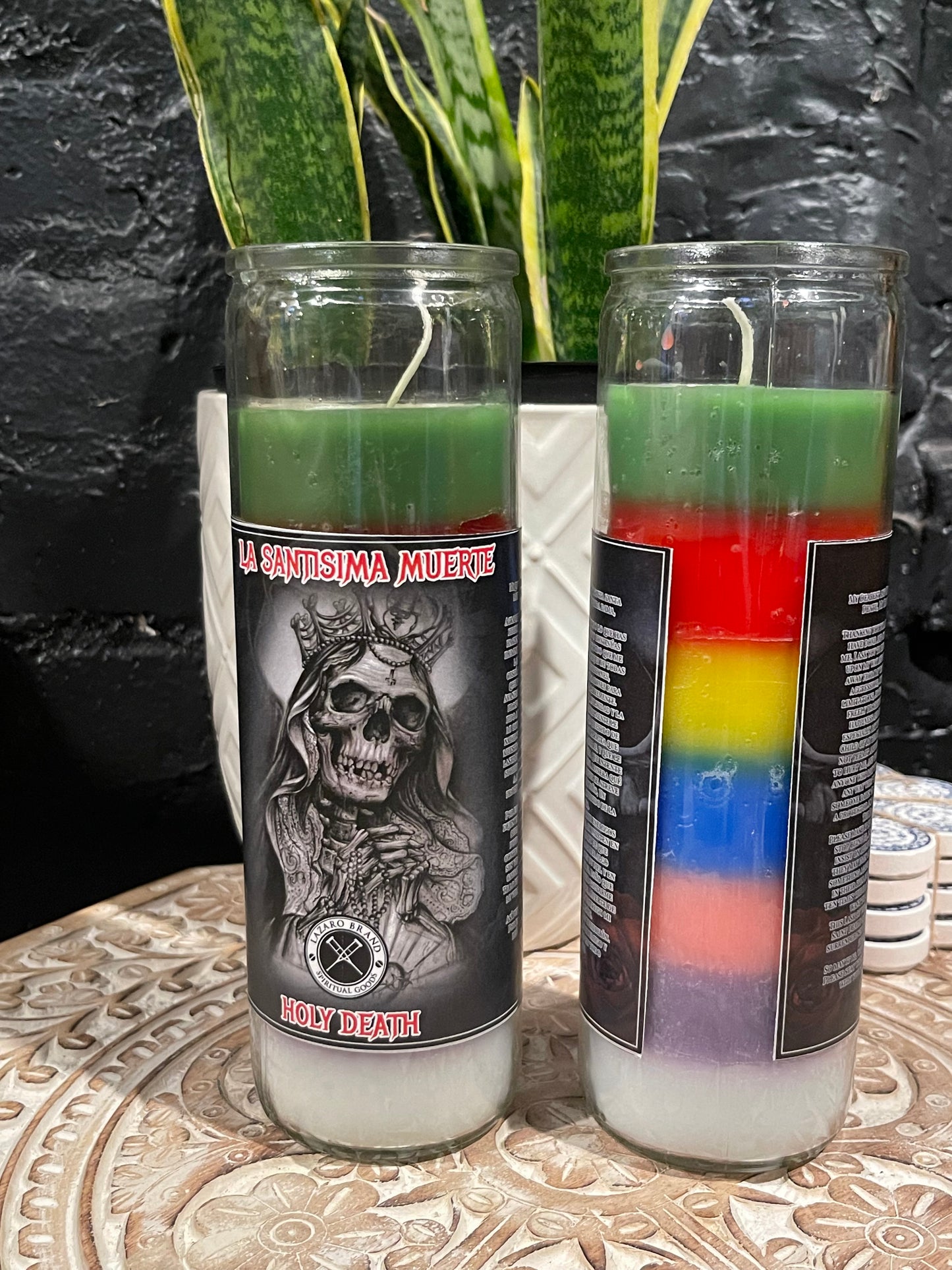 Santa Muerte Multicolor Candle