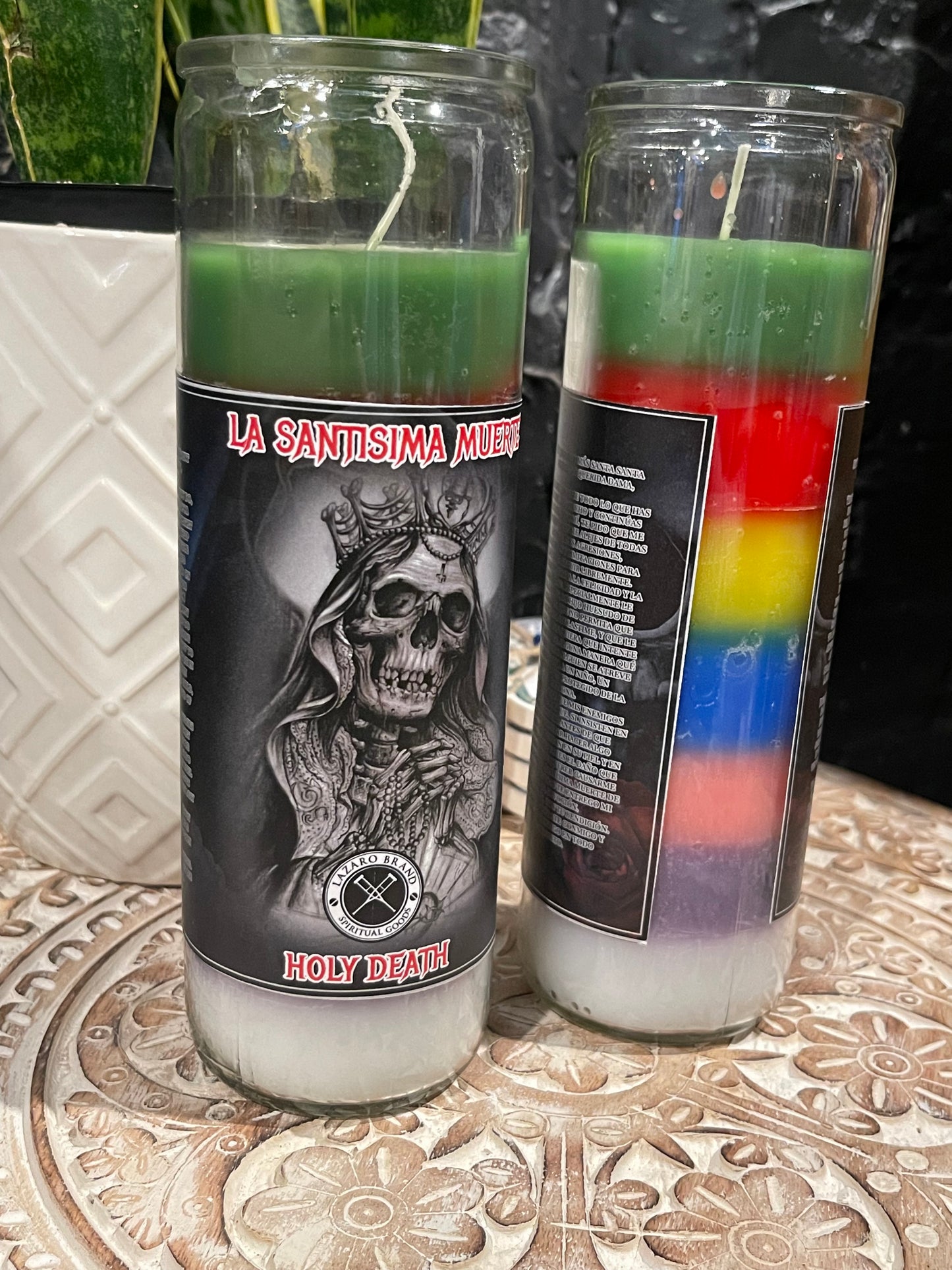 Santa Muerte Multicolor Candle