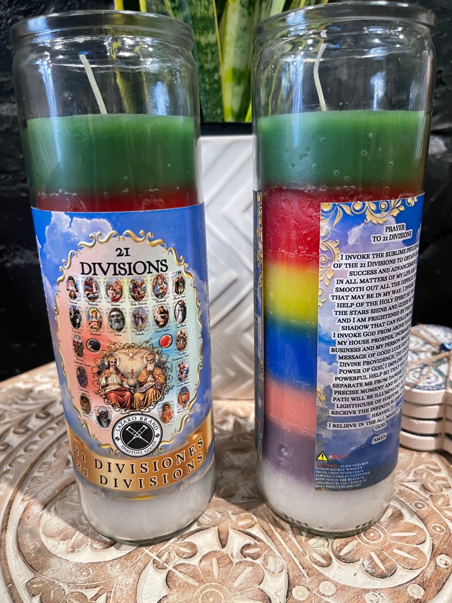 21 Divisions Multicolor Candle