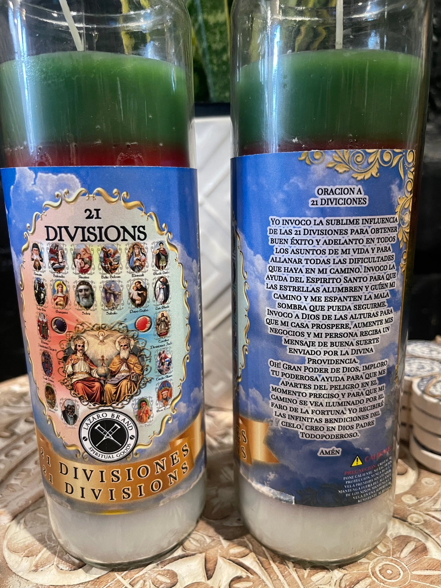 21 Divisions Multicolor Candle