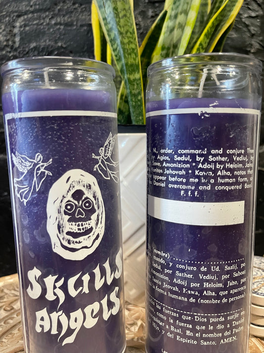 Skull Angels Candle