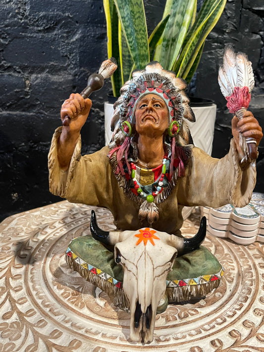 Indian Sitting Chief Statue